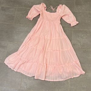 Pink Smocked Dress